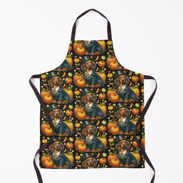 Item preview, Autumn-Style Dachshund with Pumpkins designed and sold by Brushlight Studio.