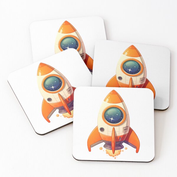 Item preview, Cute Space Rocket - Cartoon Spacecraft designed and sold by bapupa.