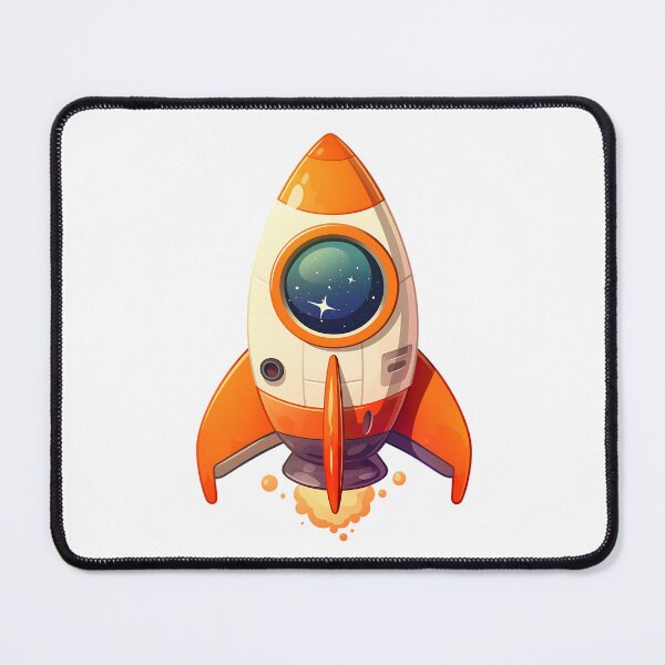 Item preview, Cute Space Rocket - Cartoon Spacecraft designed and sold by bapupa.