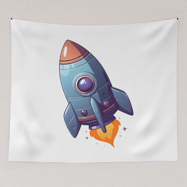 Item preview, Cute Space Rocket - Whimsical Space designed and sold by bapupa.