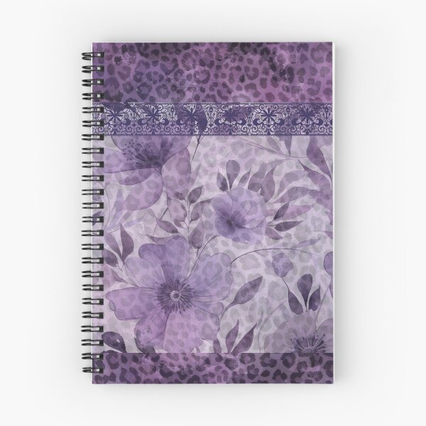 Item preview, Copy of Muted Lavender mixed floral pattern with faux leopard designed and sold by Renee Lavoie.