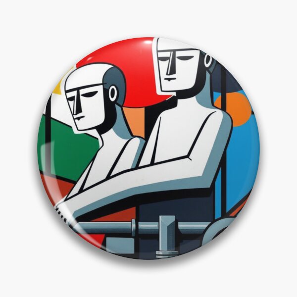 Item preview, Mechanized Harmony – Fernand Léger Style Industrial Figures designed and sold by TwoDotsStudio.