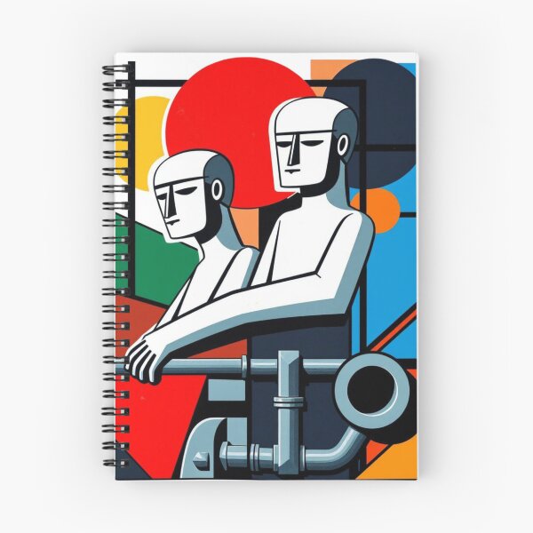 Item preview, Mechanized Harmony – Fernand Léger Style Industrial Figures designed and sold by TwoDotsStudio.