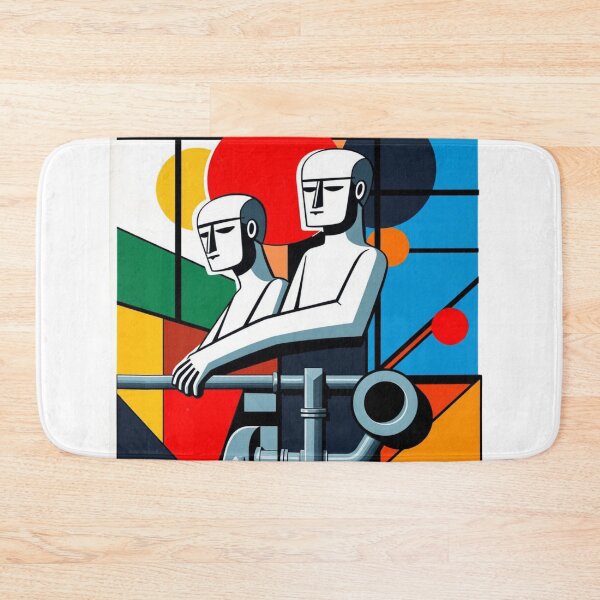 Item preview, Mechanized Harmony – Fernand Léger Style Industrial Figures designed and sold by TwoDotsStudio.