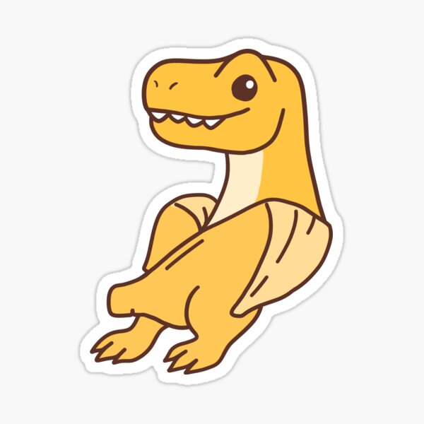 Item preview, Banana T-Rex – Cute and Funny Kawaii Dinosaur Character designed and sold by Siroiyy.