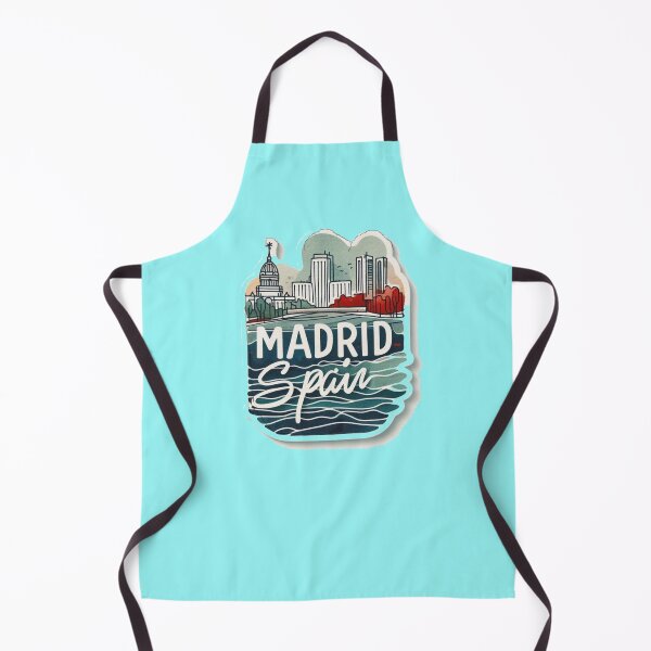 Item preview, Minimalist Madrid Spain Watercolor Cityscape Sticker , designed and sold by PaintMeWorld.