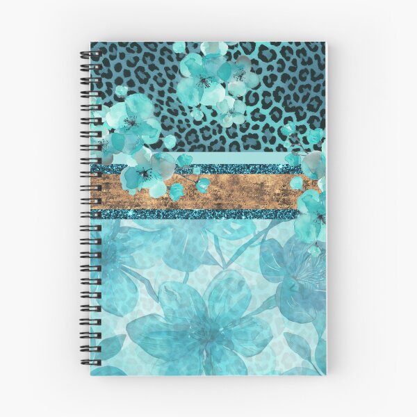 Item preview, Aqua teal color style mixed floral pattern  designed and sold by Renee Lavoie.