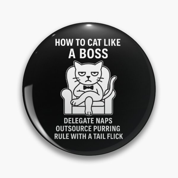 Item preview, Mastering the Art of Catitude – Sticker & Magnet for Cat Lovers | Witty and Charming Vibe designed and sold by JustMeditateIt.