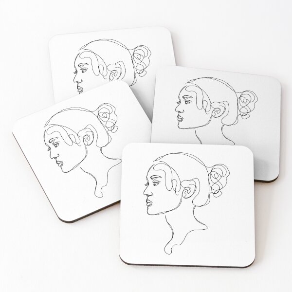 Item preview, Woman Girl Profile Portrait designed and sold by OneLineWithin.