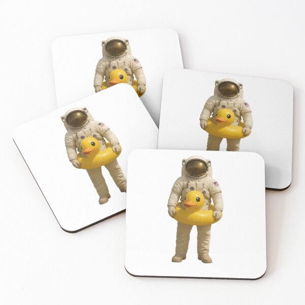 Item preview, Astronaut with Giant Inflatable Duck – Funny Sci-Fi Design designed and sold by Rushurban.