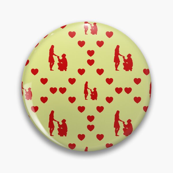 Item preview, Heiratsantrag ohne Boden Nahtloses Herzmuster Demande en mariage sans sol Motif de cœur sans couture Marriage Proposal No Ground Seamless Heart Pattern designed and sold by TheIconSmith.