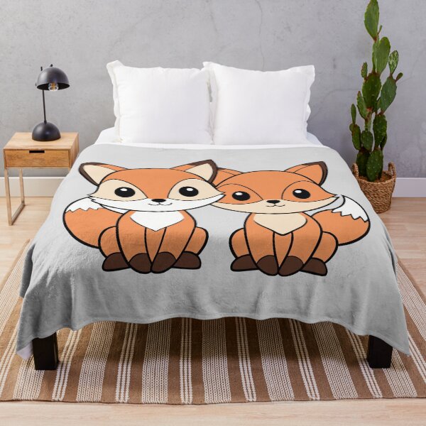 Item preview, Two Cute Friendly Little Foxes designed and sold by artSchip.