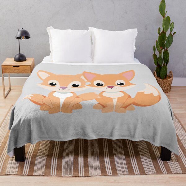 Item preview, Two Cute Friendly Little Foxes designed and sold by artSchip.