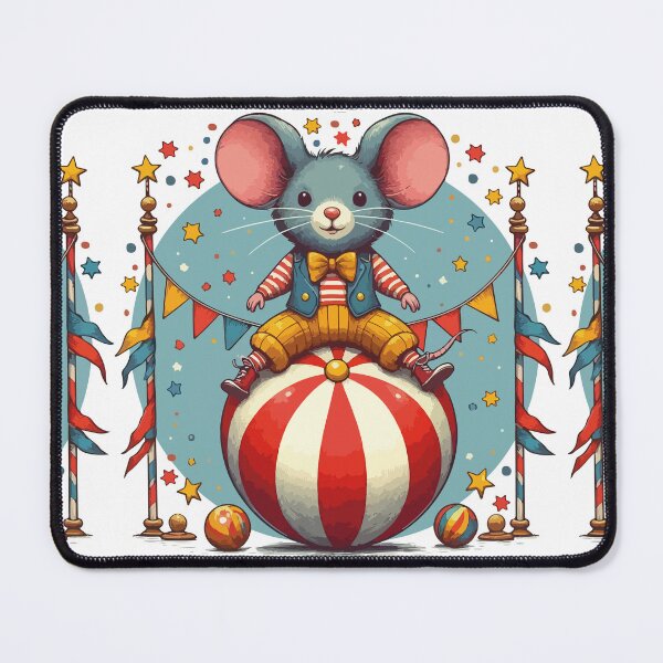 Item preview, Vintage Style Digital Illustration of a Circus Mouse designed and sold by Brushlight Studio.