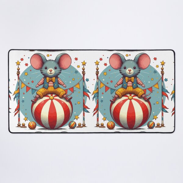 Item preview, Vintage Style Digital Illustration of a Circus Mouse designed and sold by Brushlight Studio.