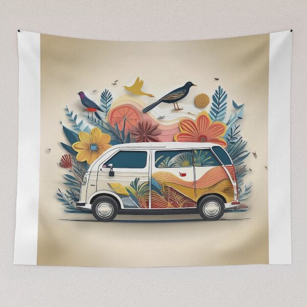 Item preview, A hippie caravan full of life and color designed and sold by Design your dreams.