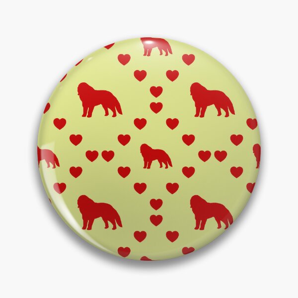 Item preview, Saint Bernard Nahtloses Herzmuster Saint Bernard Modèle de cœur sans couture Saint Bernard Seamless Heart Pattern San Bernardo Modello di cuore senza cuciture designed and sold by TheIconSmith.