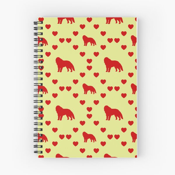 Item preview, Saint Bernard Nahtloses Herzmuster Saint Bernard Modèle de cœur sans couture Saint Bernard Seamless Heart Pattern San Bernardo Modello di cuore senza cuciture designed and sold by TheIconSmith.