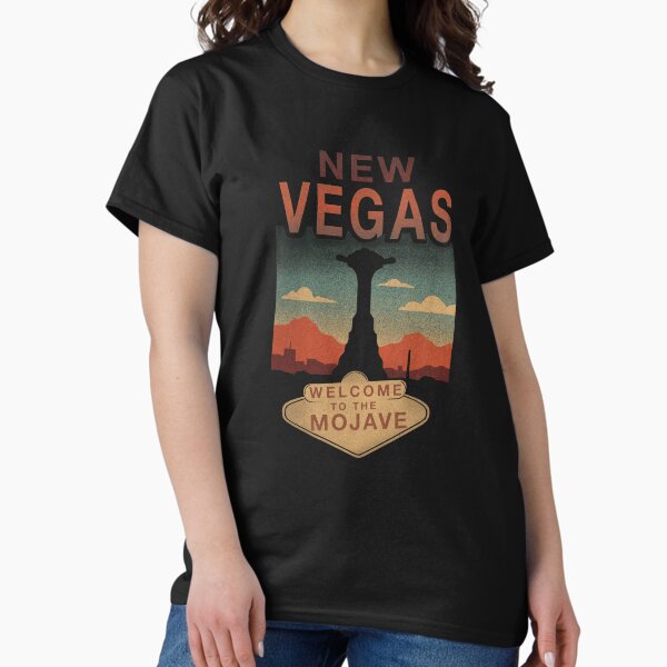 Vista previa del artículo con la obra «Fallout New Vegas Bienvenido a Mojave», diseñado y vendido por ChunkByChunk.