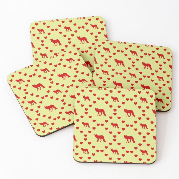 Item preview, Fuchs Nahtloses Herzmuster Fox Modèle de cœur sans couture Fox Seamless Heart Pattern Modello di cuore senza cuciture Fox designed and sold by TheIconSmith.
