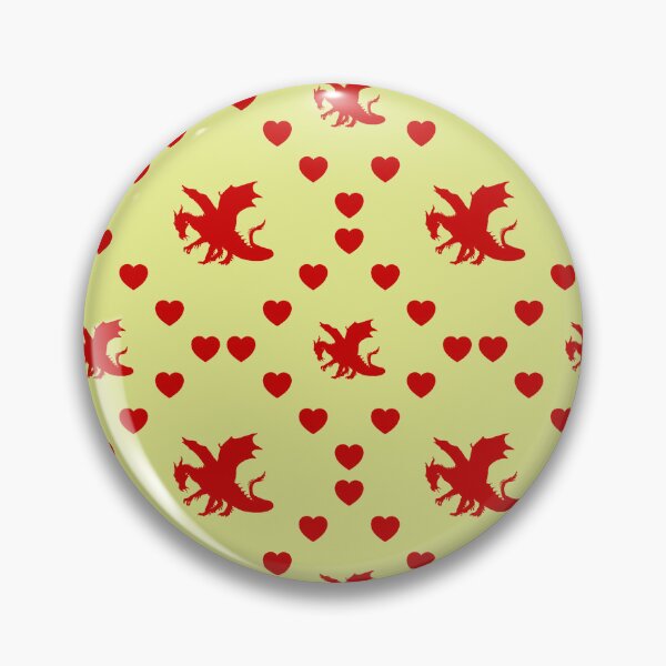 Item preview, Horned Dragon Nahtloses Herzmuster Horned Dragon Modèle de cœur sans couture Horned Dragon Seamless Heart Pattern Modello di cuore senza cuciture Horned Dragon designed and sold by TheIconSmith.