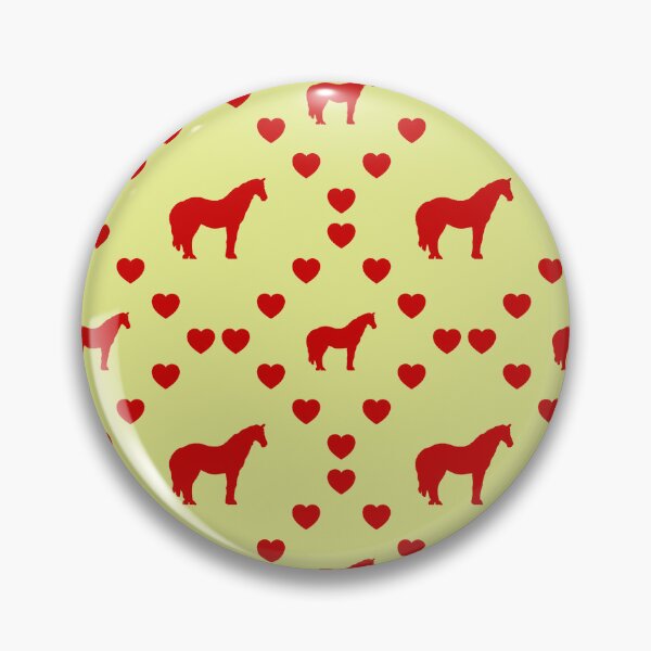 Item preview, Pferd Nahtloses Herzmuster Horse Modèle de cœur sans couture Horse Seamless Heart Pattern Modello di cuore senza cuciture Horse designed and sold by TheIconSmith.
