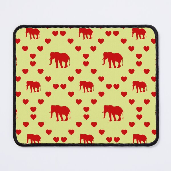 Item preview, Elefant Nahtloses Herzmuster Elephant Modèle de cœur sans couture Elephant Seamless Heart Pattern Modello di cuore senza cuciture Elephant designed and sold by TheIconSmith.