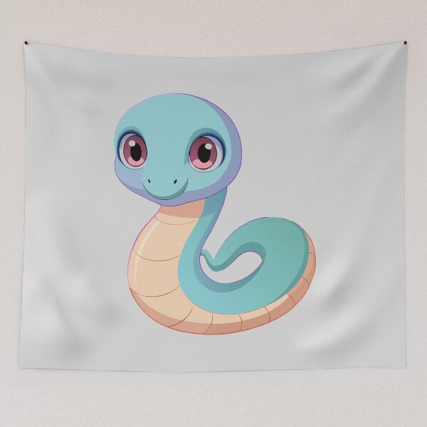 Item preview, Baby Blue Snake with Pink Eyes designed and sold by artSchip.