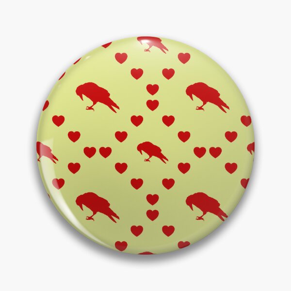Item preview, Rabe Nahtloses Herzmuster Raven Modèle de cœur sans couture Raven Seamless Heart Pattern Modello di cuore senza cuciture Raven designed and sold by TheIconSmith.