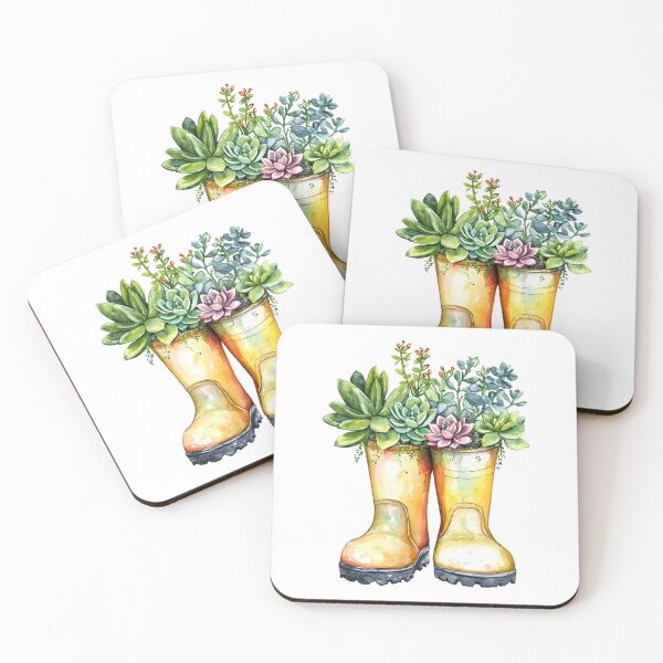 Item preview, Colorful rubber boots filled with vibrant succulents designed and sold by Mariana Shymkovych.