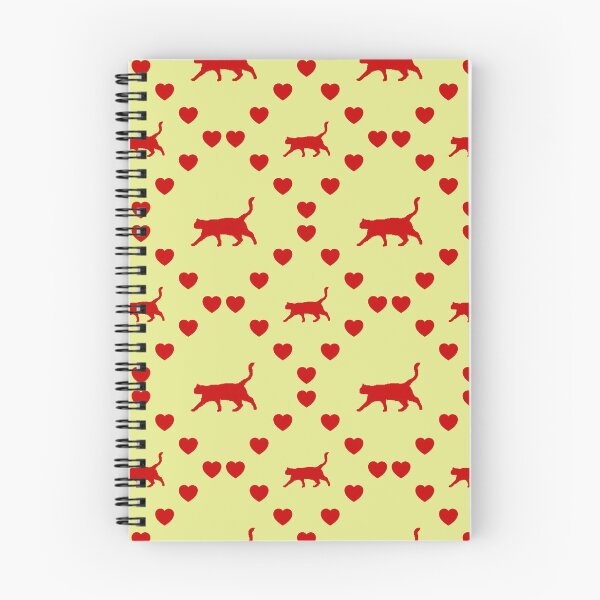 Item preview, Elegant Cat Seamless Heart Pattern Thon à nageoires jaunes Motif de cœur sans couture Elegant Cat Seamless Heart Pattern Gatto elegante Pattern cuore senza cuciture designed and sold by TheIconSmith.