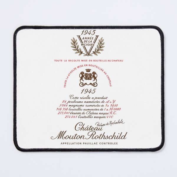 Item preview, Château Mouton Rothschild 1945 Wine Label | Vintage Bordeaux Art | French Wine Poster | Rare Historic Label Decor designed and sold by WAUZ.