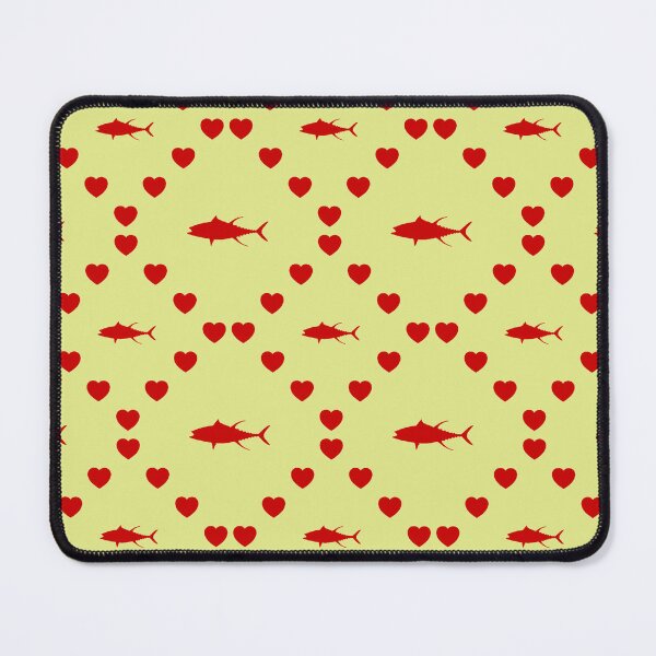 Item preview, Yellow Fin Tuna Seamless Heart Pattern Jockey sur cheval Motif de cœur sans couture Yellow Fin Tuna Seamless Heart Pattern Tonno pinna gialla Pattern cuore senza cuciture designed and sold by TheIconSmith.