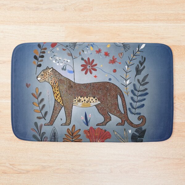 Item preview, Orange leopard with colorful flowers for children designed and sold by Design your dreams.