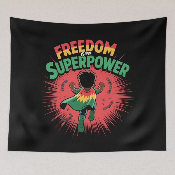 Item preview, Juneteenth Superhero Boys Kids Youth Freedom designed and sold by clothesy7.