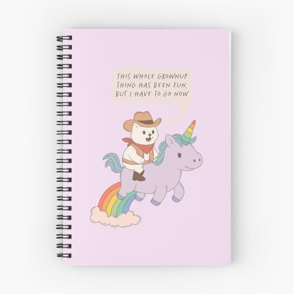 Item preview, Grownup Exit Strategy Cowboy Cat on Unicorn designed and sold by Jess.a.creates.