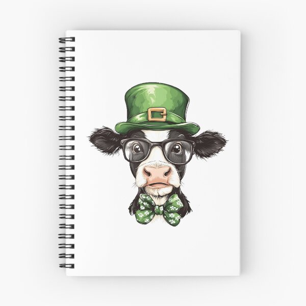 Item preview, St. Patrick’s Day Dairy Cow Character with Bow Tie and Hat designed and sold by Mariana Shymkovych.