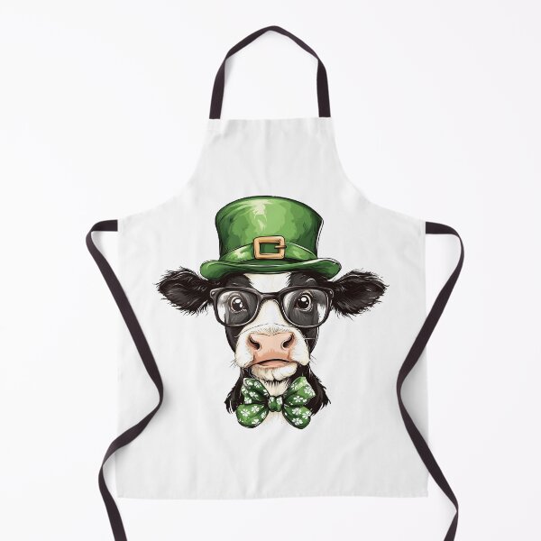 Item preview, St. Patrick’s Day Dairy Cow Character with Bow Tie and Hat designed and sold by Mariana Shymkovych.