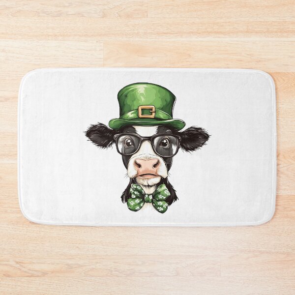 Item preview, St. Patrick’s Day Dairy Cow Character with Bow Tie and Hat designed and sold by Mariana Shymkovych.