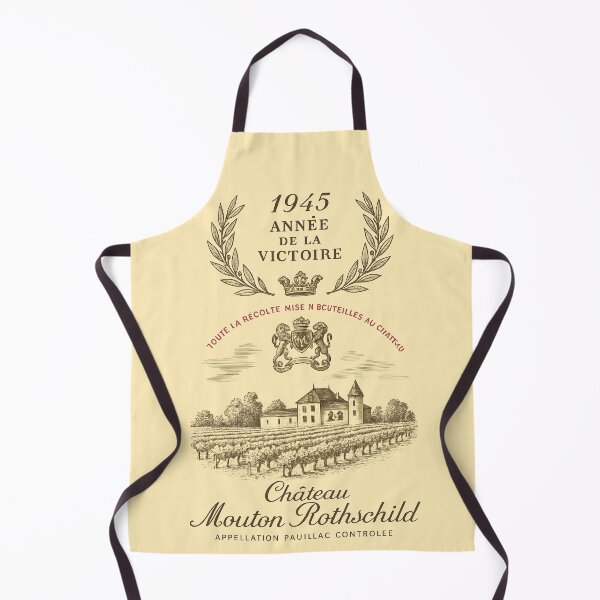Item preview, Wine Pairing Art | Vintage Château Mouton Rothschild 1945 Vineyard Scene | French Wine Lover designed and sold by WAUZ.
