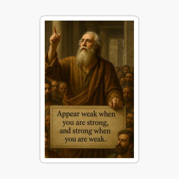 Item preview, Appearances and Strategy – Classical Philosophy Postcard designed and sold by Timeless Inklings.