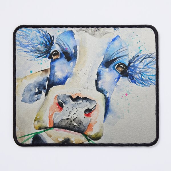 Item preview, Loose, messy style watercolour painting of a Holstein Cow by Elle Smith Art designed and sold by Elle-Smith-Art.
