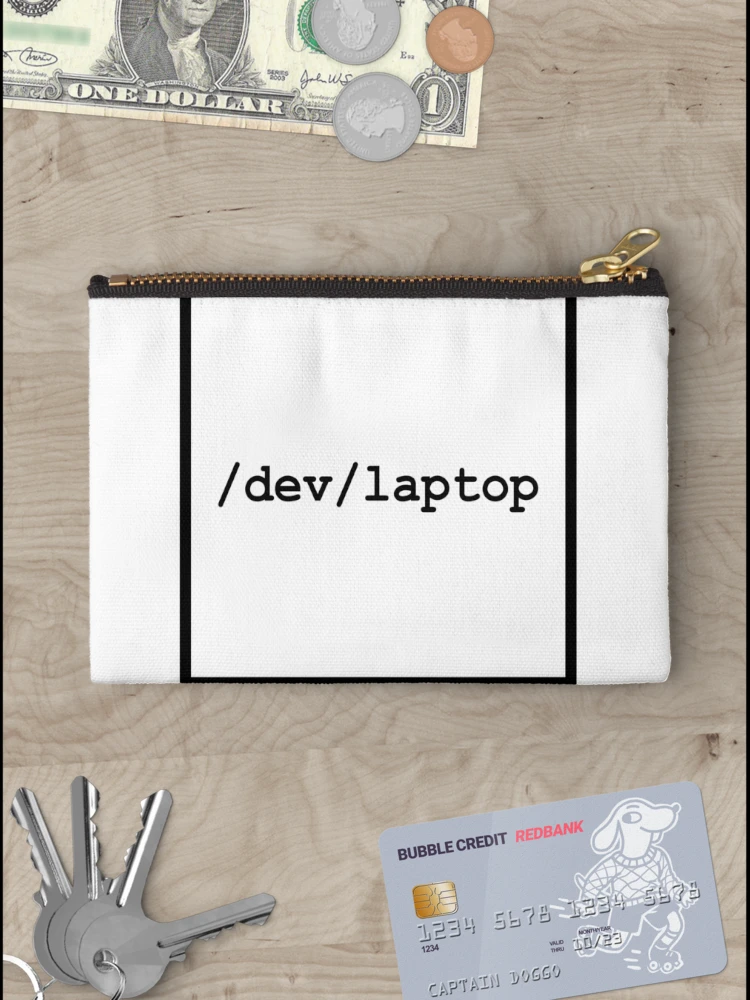Thumbnail 3 of 4, Zipper Pouch, Linux nerd /dev/ items designed and sold by Hyper Val.