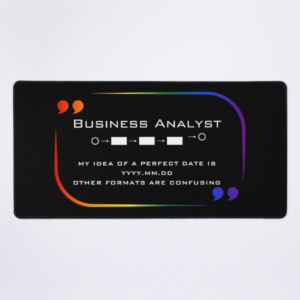 Item preview, Business Analyst, LGBTQ Classic Pride Flag graphic, Analyst, nerdy, cool, college, school, format, LGBTQ Speech Bubble designed and sold by PrideBeProud.