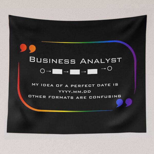 Item preview, Business Analyst, LGBTQ Classic Pride Flag graphic, Analyst, nerdy, cool, college, school, format, LGBTQ Speech Bubble designed and sold by PrideBeProud.