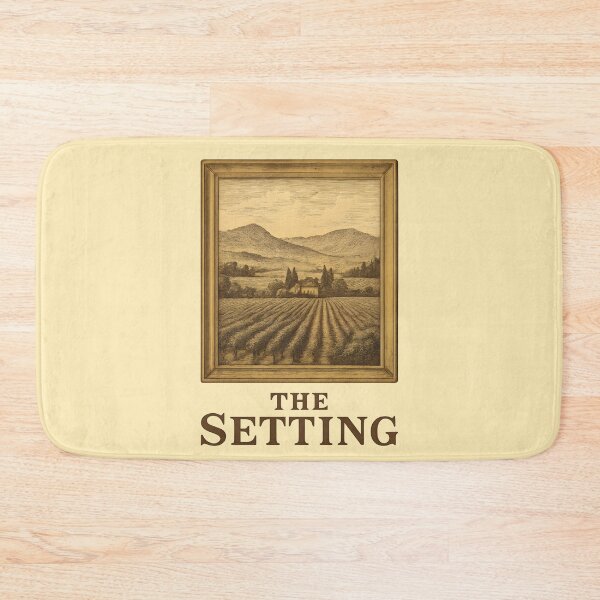 Item preview, The Setting Wine Pairing Art | Vintage Napa Valley Vineyard Scene | Elegant Wine Decor designed and sold by WAUZ.