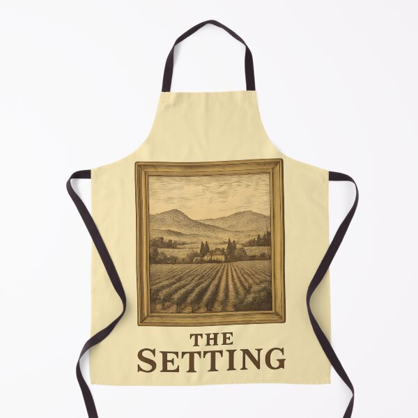 Item preview, The Setting Wine Pairing Art | Vintage Napa Valley Vineyard Scene | Elegant Wine Decor designed and sold by WAUZ.