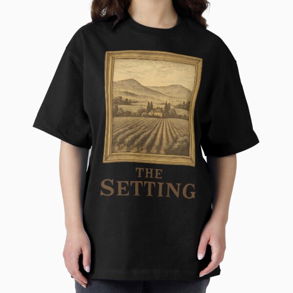 Item preview, The Setting Wine Pairing Art | Vintage Napa Valley Vineyard Scene | Elegant Wine Decor designed and sold by WAUZ.