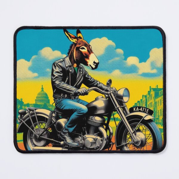 Item preview, cute donkey and old motorcycle designed and sold by Dogandesighn.