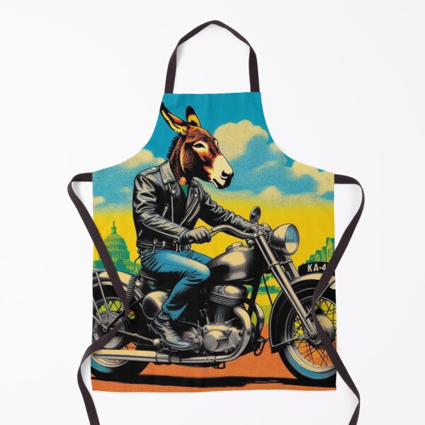 Item preview, cute donkey and old motorcycle designed and sold by Dogandesighn.